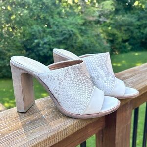 Rag & Bone Tristan Leather Snake Print Mule heel Sandals